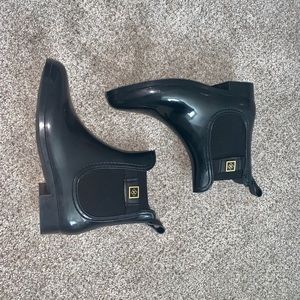 dav glasgow black ankle rain boots